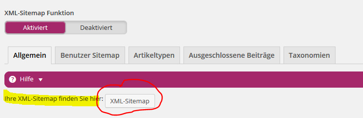 XML Sitemaps in Yoast SEO Plugin for WordPress